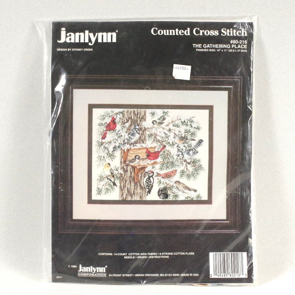 Embroidery Kit Counted Cross Stitch Janlynn #80-216 The Gathering Place 14"x11"